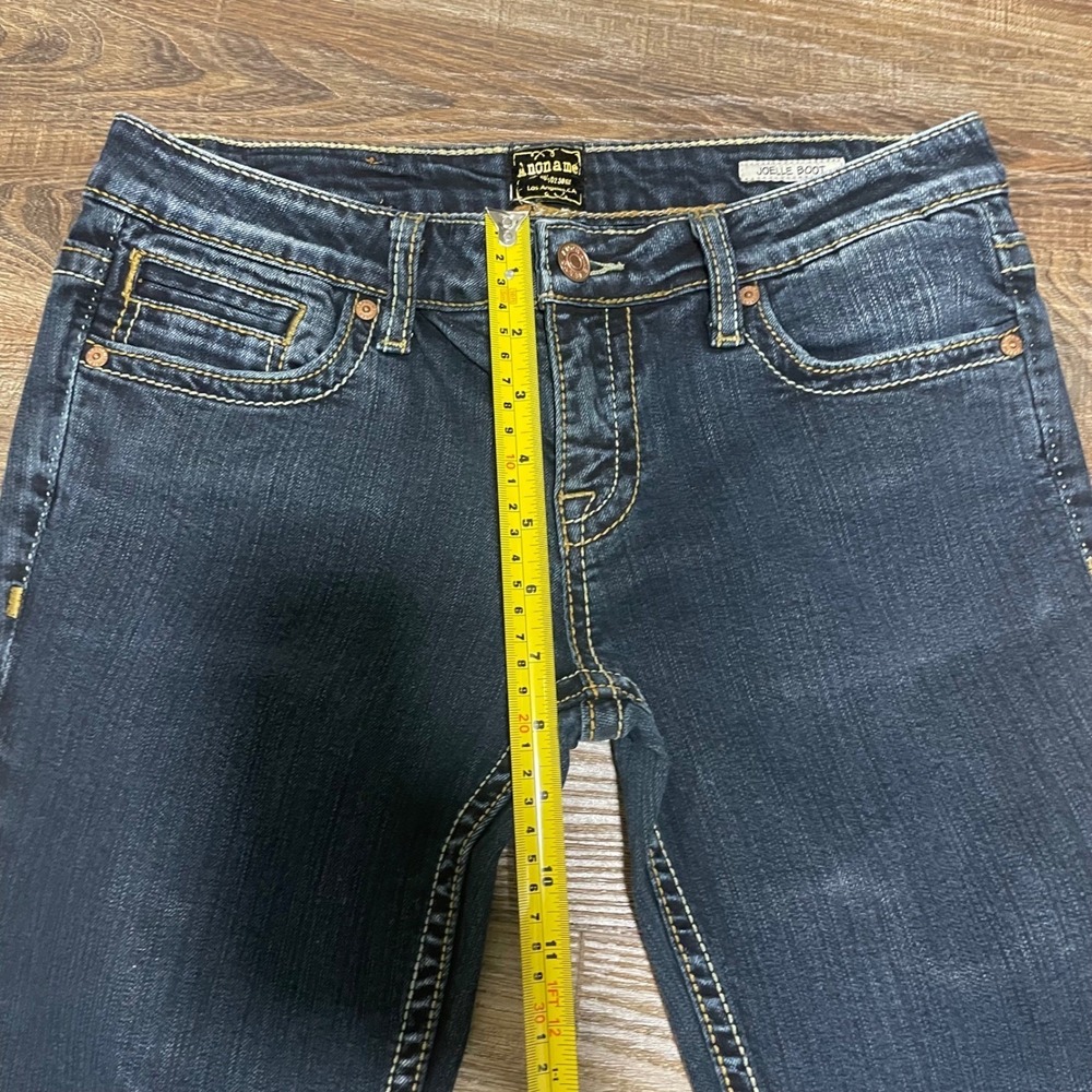 ANONAME Joelle Boot Cut Jeans Women's Dark Wash‎ Denim Low Rise - Picture 4 of 9